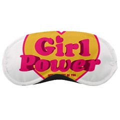 Girl Power Heart Shaped Typographic Design Quote Sleeping Mask by dflcprints