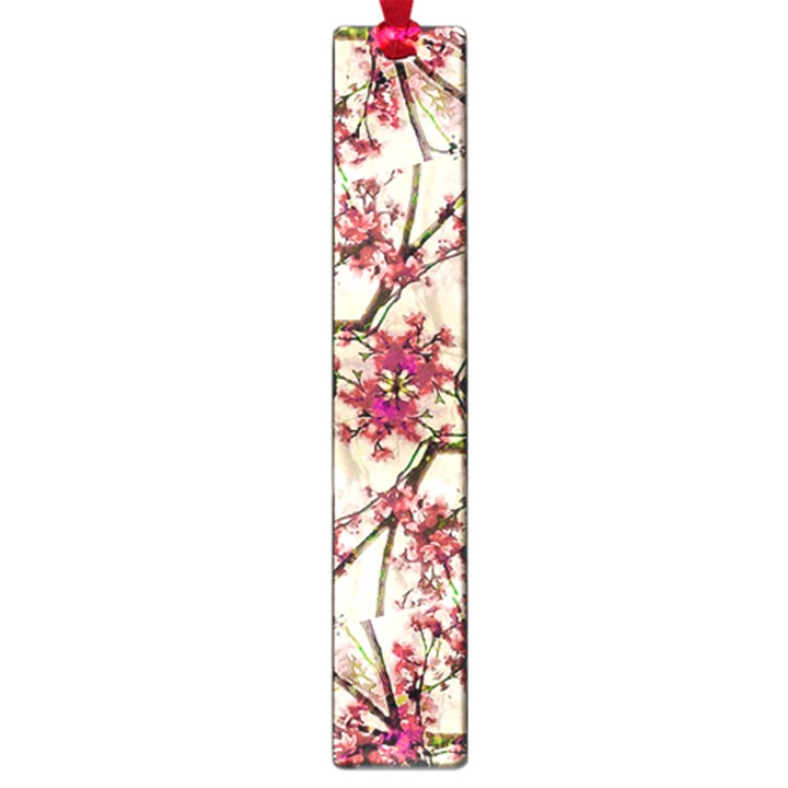 Red Deco Geometric Nature Collage Floral Motif Large Bookmark