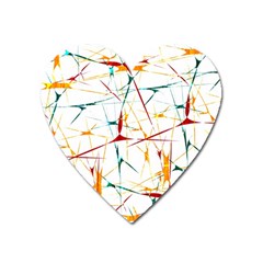 Colorful Splatter Abstract Shapes Magnet (heart) by dflcprints