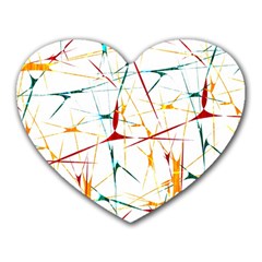 Colorful Splatter Abstract Shapes Mouse Pad (heart) by dflcprints