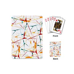 Colorful Splatter Abstract Shapes Playing Cards (mini) by dflcprints