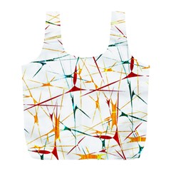 Colorful Splatter Abstract Shapes Reusable Bag (l)