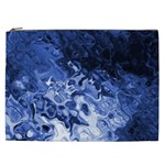 Blue Waves Abstract Art Cosmetic Bag (XXL) Front