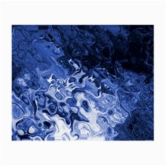 Blue Waves Abstract Art Glasses Cloth (small, Two Sided)