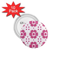 Sweety Pink Floral Pattern 1 75  Button (10 Pack) by dflcprints