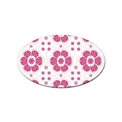 Sweety Pink Floral Pattern Sticker 100 Pack (oval) by dflcprints