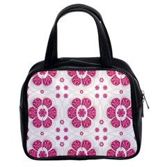 Sweety Pink Floral Pattern Classic Handbag (two Sides) by dflcprints