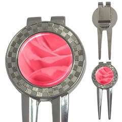 Pink Silk Effect  Golf Pitchfork & Ball Marker by Colorfulart23