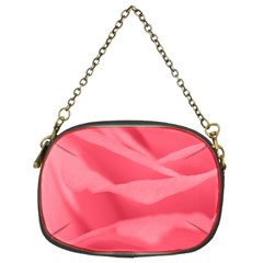 Pink Silk Effect  Chain Purse (two Sided)  by Colorfulart23