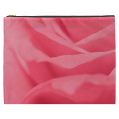 Pink Silk Effect  Cosmetic Bag (xxxl) by Colorfulart23