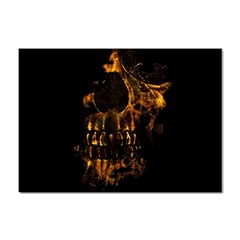 Skull Burning Digital Collage Illustration A4 Sticker 10 Pack by dflcprints