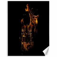 Skull Burning Digital Collage Illustration Canvas 18  X 24  (unframed) by dflcprints