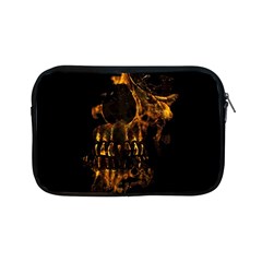 Skull Burning Digital Collage Illustration Apple Ipad Mini Zippered Sleeve by dflcprints