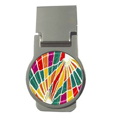 Multicolored Vibrations Money Clip (round) by dflcprints