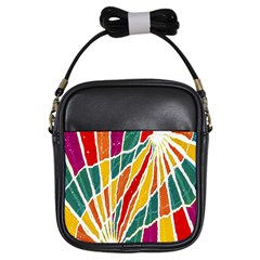 Multicolored Vibrations Girl s Sling Bag by dflcprints