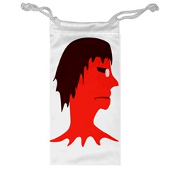 Monster With Men Head Illustration Jewelry Bag by dflcprints