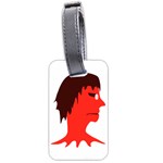 Monster with Men Head Illustration Luggage Tag (Two Sides) Front