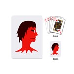 Monster with Men Head Illustration Playing Cards (Mini) Back