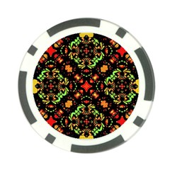 Intense Floral Refined Art Print Poker Chip by dflcprints