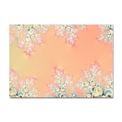 Peach Spring Frost On Flowers Fractal A4 Sticker 10 Pack by Artist4God