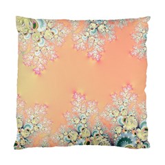 Peach Spring Frost On Flowers Fractal Cushion Case (single Sided) 