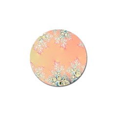 Peach Spring Frost On Flowers Fractal Golf Ball Marker 4 Pack by Artist4God