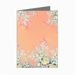 Peach Spring Frost On Flowers Fractal Mini Greeting Card (8 Pack)