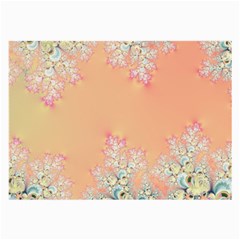 Peach Spring Frost On Flowers Fractal Glasses Cloth (large, Two Sided) by Artist4God