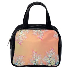 Peach Spring Frost On Flowers Fractal Classic Handbag (one Side)