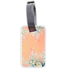 Peach Spring Frost On Flowers Fractal Luggage Tag (one Side) by Artist4God