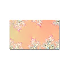 Peach Spring Frost On Flowers Fractal Sticker 100 Pack (rectangle) by Artist4God