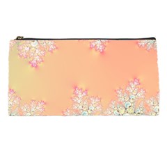 Peach Spring Frost On Flowers Fractal Pencil Case by Artist4God