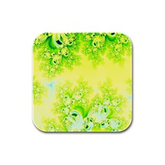 Sunny Spring Frost Fractal Drink Coasters 4 Pack (square) by Artist4God