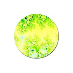 Sunny Spring Frost Fractal Magnet 3  (round) by Artist4God