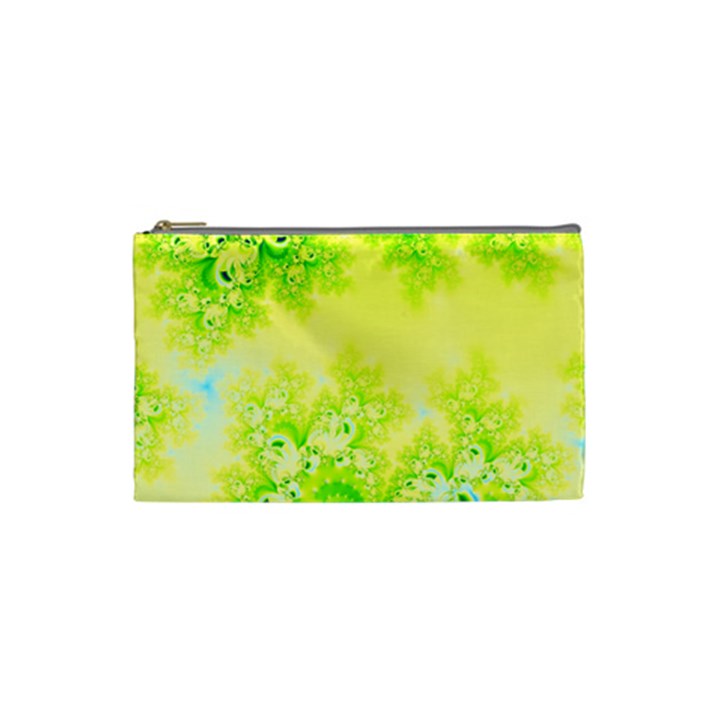 Sunny Spring Frost Fractal Cosmetic Bag (Small)