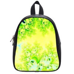 Sunny Spring Frost Fractal School Bag (small) by Artist4God