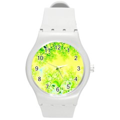 Sunny Spring Frost Fractal Plastic Sport Watch (medium) by Artist4God