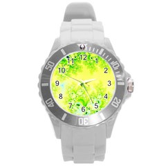 Sunny Spring Frost Fractal Plastic Sport Watch (large) by Artist4God