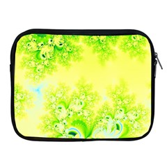 Sunny Spring Frost Fractal Apple Ipad Zippered Sleeve by Artist4God