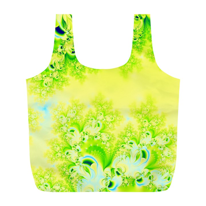 Sunny Spring Frost Fractal Reusable Bag (L)