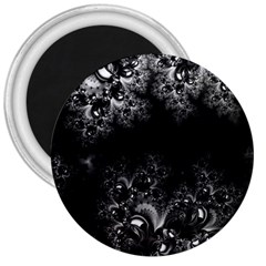 Midnight Frost Fractal 3  Button Magnet by Artist4God