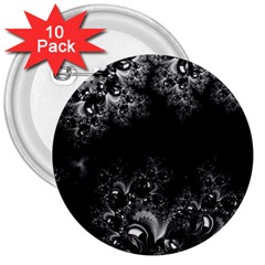 Midnight Frost Fractal 3  Button (10 Pack) by Artist4God