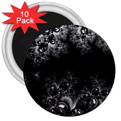 Midnight Frost Fractal 3  Button Magnet (10 Pack) by Artist4God