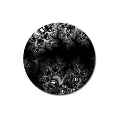 Midnight Frost Fractal Magnet 3  (round) by Artist4God