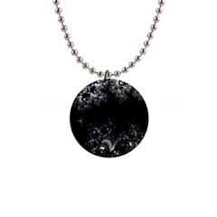 Midnight Frost Fractal Button Necklace by Artist4God