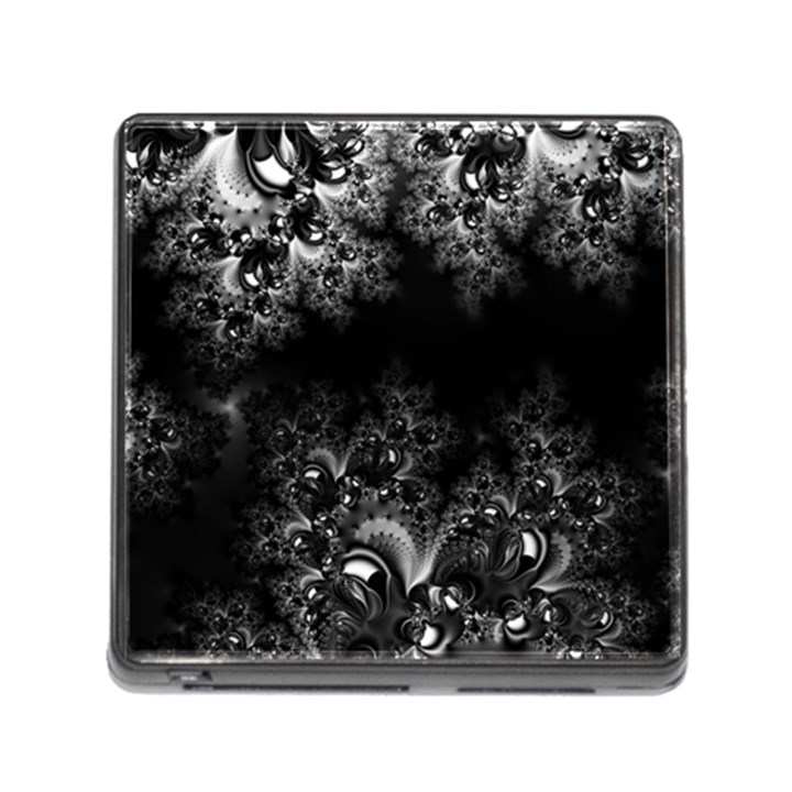 Midnight Frost Fractal Memory Card Reader with Storage (Square)