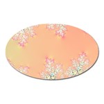 Peach Spring Frost On Flowers Fractal Magnet (Oval) Front