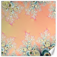 Peach Spring Frost On Flowers Fractal Canvas 12  X 12  (unframed)