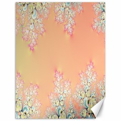 Peach Spring Frost On Flowers Fractal Canvas 12  X 16  (unframed) by Artist4God
