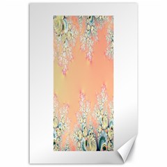 Peach Spring Frost On Flowers Fractal Canvas 24  X 36  (unframed) by Artist4God